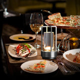 USB Touch Dimming Metal Recharge LED Table Lamps For Restaurant