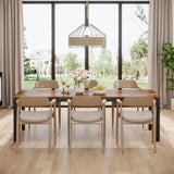 Tribesigns Dining Table for 6-8 People, 200cm Large Narrow Long Rectangular Kitchen Dinner Table