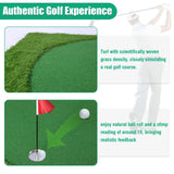 Golf Putting Training Mat 3 Flag Practice Putting Green Mat Movable