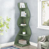 Tribesigns Corner Shelf, Modern 5-Tier Wall Corner Bookshelf, Stylish