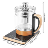 1.8L Electric Glass Tea Kettle with Infuser & Steamer Rack, 110V US Plug 18-in-1 Smart Tea Maker