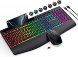 SGIAWETA-Wireless Keyboard and Mouse Combo- 2.4G Rechargeable Keyboard