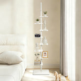 Metal Spine Bookshelf 9-Tier Metal Vertical Bookshelf DIY Spine Book Tower