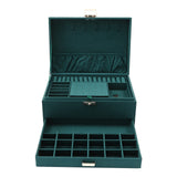 17x24x11cm 3 Tiers Large Capacity Jewelry Box with Safety Lock for Rings