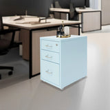 3 -Tiers  Vertical File Cabinet Metal Mobile File Cabinet with Lock Filing Cold-rolled Steel Cabinet Under Desk