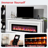 Electric Fireplace Heater, Compatible with Alexa & WiFi, Touch Screen
