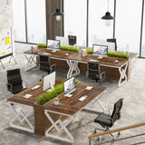 Tribesigns 63" Large Industrial Executive Desk with Extra Thickened Tabletop & Metal Frame