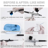 Roizefar Airbrush Kit with Compressor 55 PSI Non-Clogging Air Brush Painting Set with 4x3.38