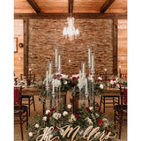 Acrylic Floor Candelabra 5 Arm Tall Candlestick Holder for Wedding, 10pcs