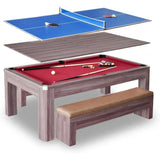 Bench-Included Billiards Table Combo Set