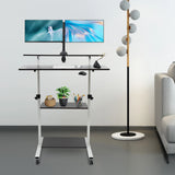 4 Tiers Working Writing Standing Desk Adjustable Computer Desk