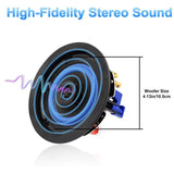 Herdio 4 Inch Ceiling Mounted Speaker Recessed Ceiling Wall Waterproof Speaker