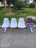 Three-person transparent plastic row chair Square waiting  Hospital bench