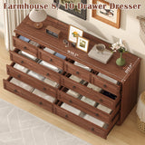 10 Drawers Dresser for Bedroom, 55.2 Inches Large Dressers