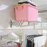 Wall-Mounted Laundry Drying Rack for Clothes,Towels, and Shoes Adjustable