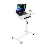 White Mobile Lift Computer Folding Desk Study Table Height Adjustable Computer Desk Lap Bed Tray Bed Desk Work Furniture