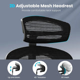 Office Chair Ergonomic Desk Chair, High Back Computer Chair with Wheels