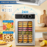 Electric Food Dehydrator 194ºF Temperature Control Fruit Snack Dehydrator Energy-Efficient