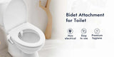 Ultra-Slim Hygienic Bidets Attachment for Existing Toilets - Adjustable Fresh Water Pressure Dual Nozzle