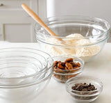 9 Piece Glass Mixing Bowls Set - Nesting Prep Bowls Clear for Salad Cereal Ice Cream Pasta Fruits