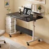 Small Standing Rable Adjustable Height Mobile Stand Up Desk With Wheels