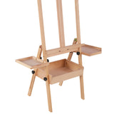 Large Wood H-Frame Easel W/ Storage Tray Adjustable Artist Easel Stand with Artist Storage Drawer