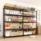 Heavy Duty Storage Shelves 4/5 Tiers Metal Shelving Unit Adjustable Organization Pantry Shelves