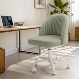 Furniwell Office Chair Armless Cute Desk Chair Modern Adjustable Swivel Vanity Task Computer Chair Home