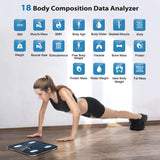 Smart Bathroom Scale for Body Weight Digital Body Fat Scale with LED Column Trend Display BMI Muscle Mass Body