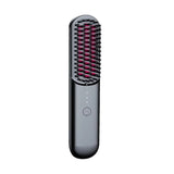 Hair Straightening Comb, Negative Will Not Damage Hair, Wireless and Portable for Home Use, Rechargeable Hair Straightener, Dual-Purpose Electric Hairdressing Comb for Straight and Curling