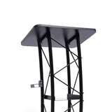 Iron 47 Inch Curved Podium Suitable for Schools Conference Rooms Stages Churches Classrooms with Storage