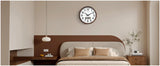 TIMESS 13-inch wood grain wall clock, perpetual calendar, silent timekeeping