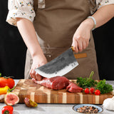 SHANGDAO 7.9" Cleaver Knife, Hand Forged Meat Cleaver Heavy Duty Chopper