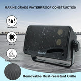 Herdio 3.5'' 2PCS Passive Outdoor Speakers Wired Waterproof 200W 3 Way Premium Mountable Wall Mount