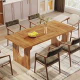 LITTLE TREE Modern Dining Table for 6 to 8 People, 71" Large Kitchen Dining Table