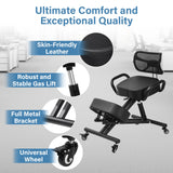 Kneeling Chair with Back Support, Height Adjustable Kneeling Chair for Men