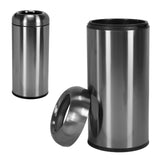 16 Gallon Commercial Big Garbage Bin with Detachable Lid Round Outdoor Trash Bin Wear Resist for Home/Office/Restaurant/Restroom