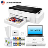 DTF Printer with free laptop L1800 Printhead and Oven bundle highspeed for A3 30cm Clothes Inkjetd with PET Fil