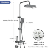 Bathroom Exposed Shower System Rainfall Shower Head Combo
