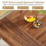 Tribesigns Dining Table180x80x75cm, Spacious Rustic Industrial Table for 6-8 People,