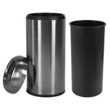 16 Gallon Commercial Big Garbage Bin with Detachable Lid Round Outdoor Trash Bin Wear Resist for Home/Office/Restaurant/Restroom