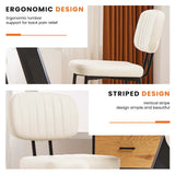 JHK Faux Leather Modern Dining Chairs Set of 2 Ergonomic Lumbar Support Foam Sponge Cushion Seat