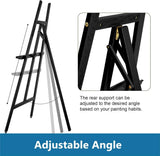 A-Frame Wooden Display Easel - Adjustable Lyre Beechwood Studio Easel