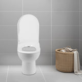Non-Electric Bidet Toilet Seat Dual Nozzle System White Fits