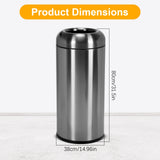 16 Gallon Heavy Duty Indoor Garbage Bin with Detachable Lid Large Commercial Waste Bin