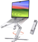 360° Rotating Laptop Stand for Desk, Ergonomic Foldable Computer Riser