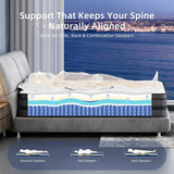 Queen 12 Inch Hybrid Spring Mattress, Medium Firm Comfort Foam