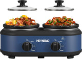 Double Slow Cooker, Buffet Servers and Warmers, Dual 2 Pot Slow Cooker Food Warmer
