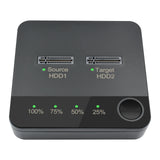 Dual-Bay Hard Drive Docking Station SSD Duplicator M.2 SATA Clone Support Disk Copy