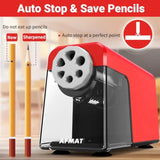 Electric Pencil Sharpener 6 Hole Cordless and Rechargeable Colo Pencil Sharpener for 6-11mm Pencils